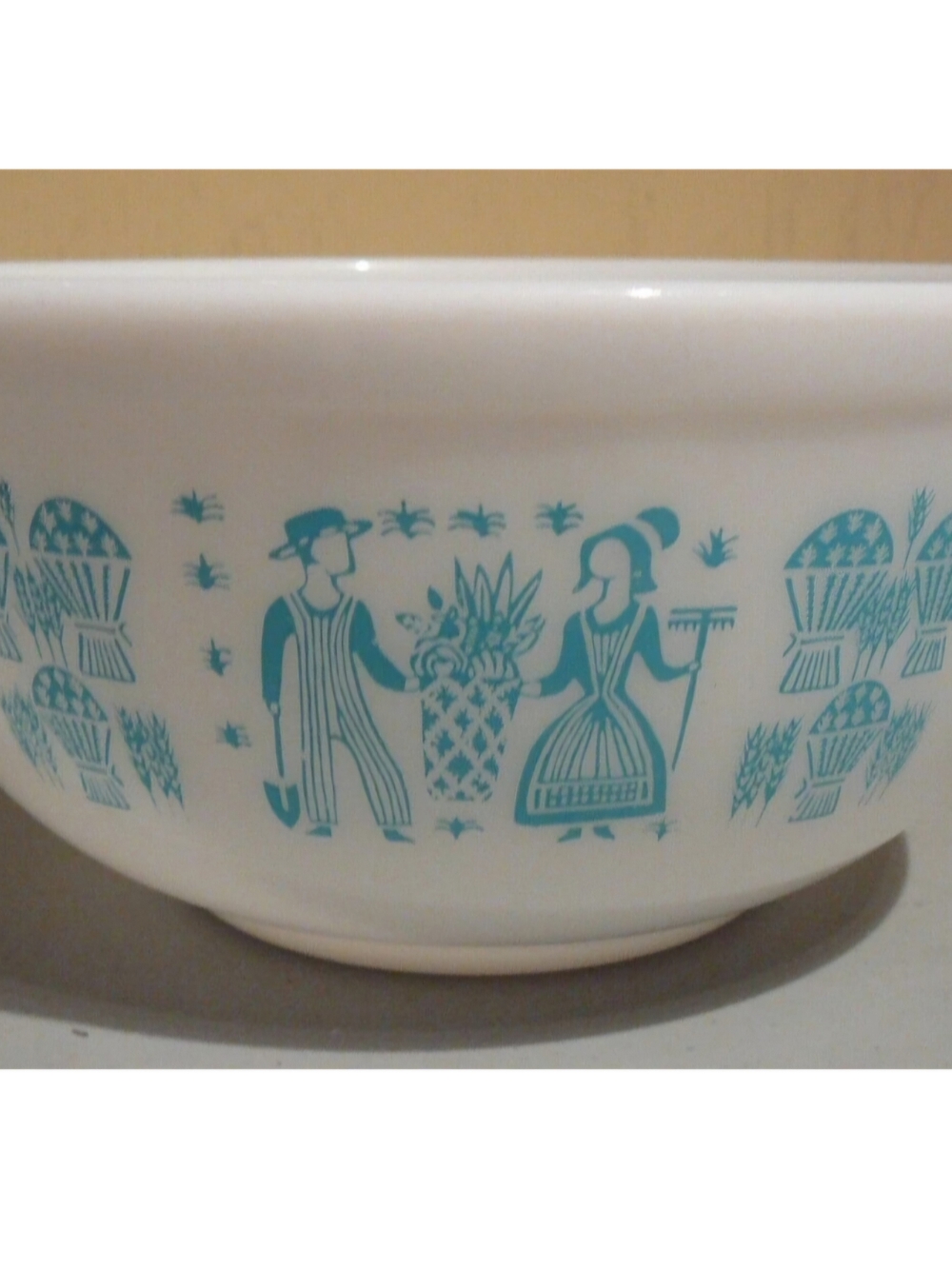 Pyrex Turquoise Amish Butterprint  Mixing Nesting Bowl 403 2 1/2 quart